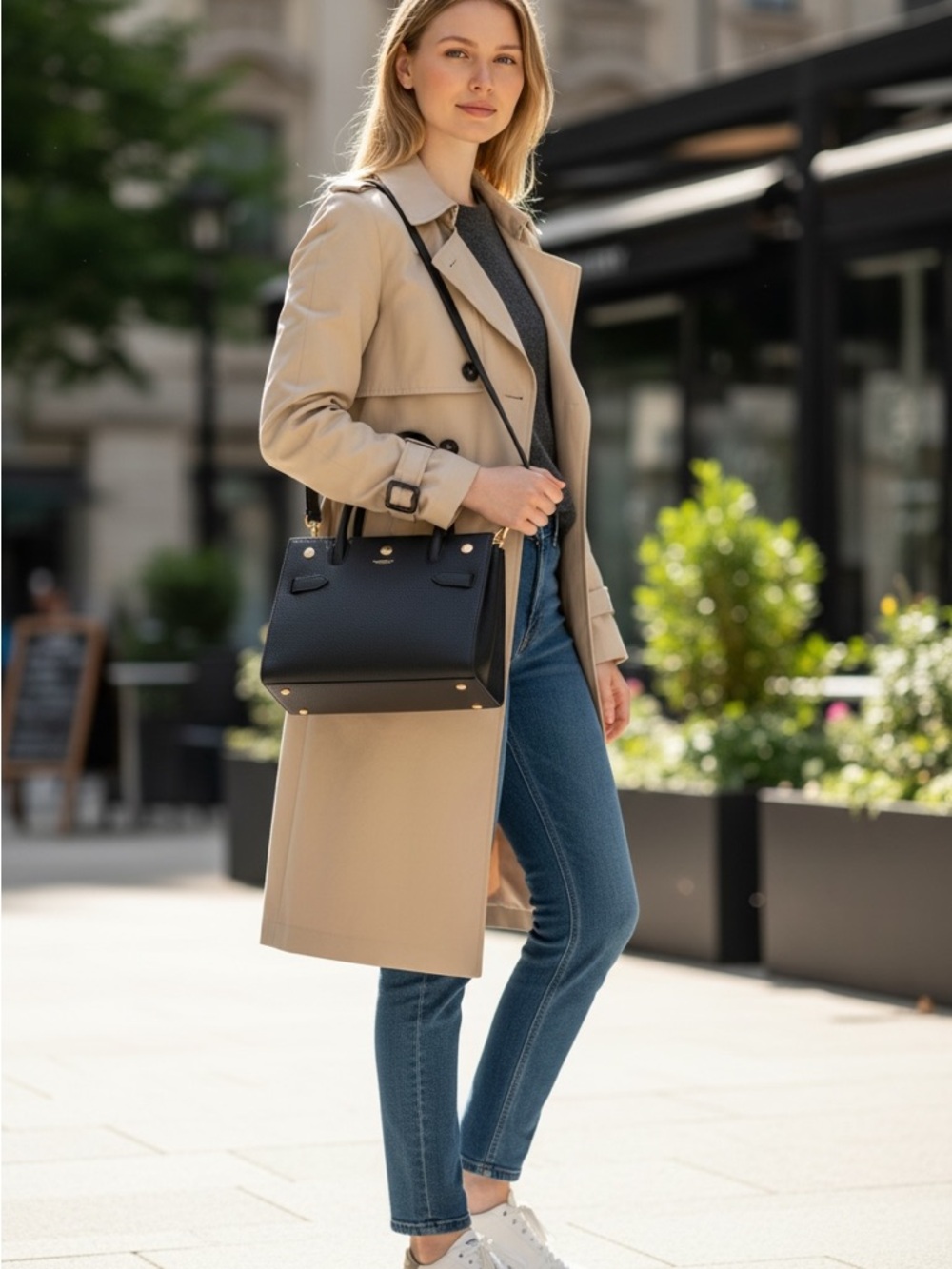 Burberry Black Mini Leather Satchel with optional Strap NWT